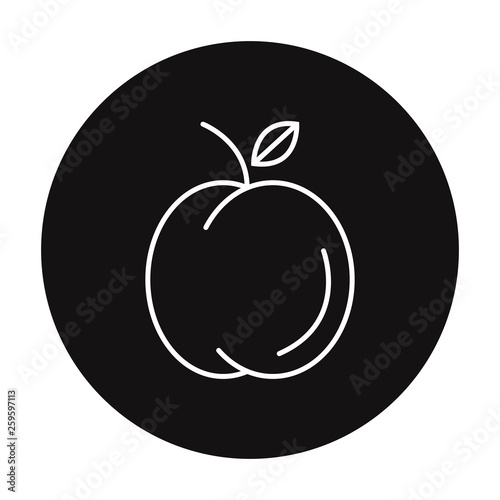 Apple line icon, food and fruit