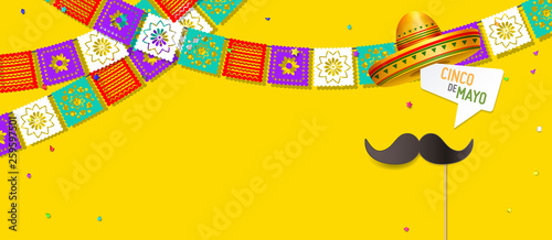 Cinco De Mayo vector design with sombrero.