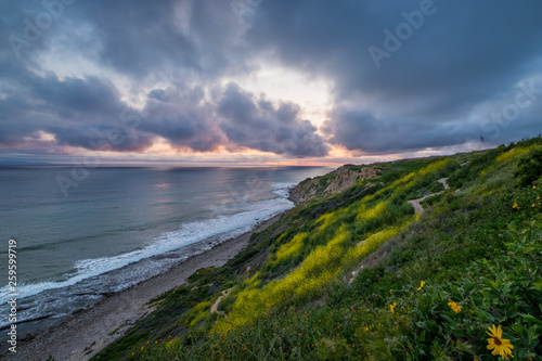 Dramatic Sunset at Ocean Trails Reserve © Andy Konieczny