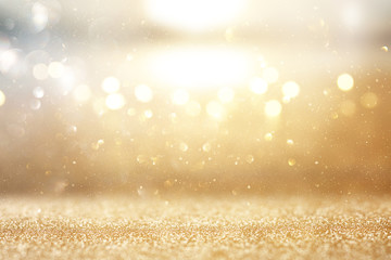 photo of gold and silver glitter lights background