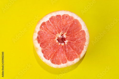 Grapefruit on colorful background