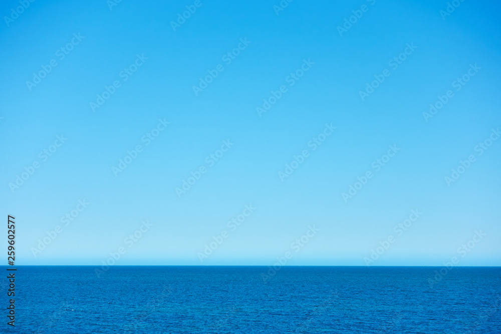 Blue sea with clear sky