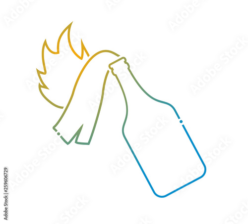 molotov cocktail flat icon