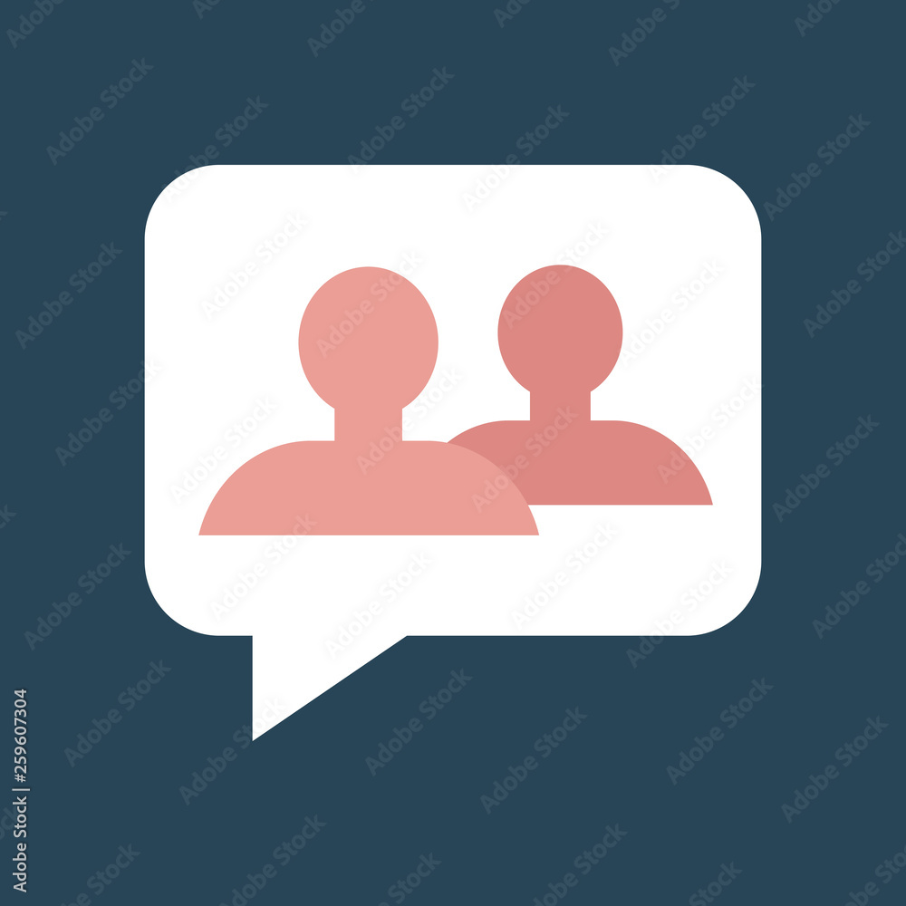 Silhouette icon group chat Silhouette icon group chat