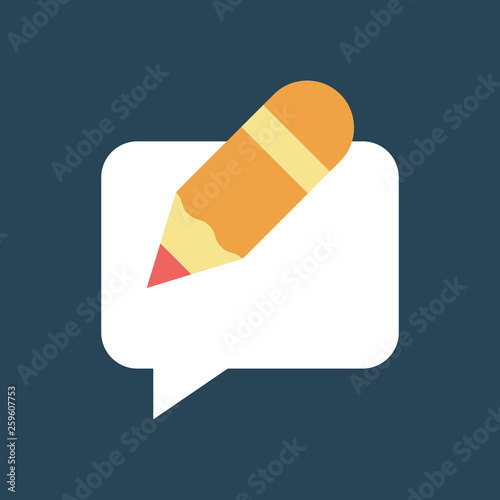 Silhouette icon write messages
