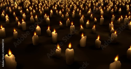 Looping animation of thousands of candles