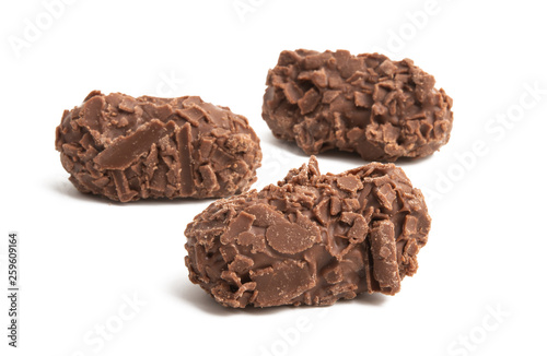 chocolate truffle isolated