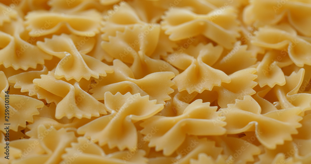 Uncooked Dry Butterfly pasta Uncooked Dry Butterfly pasta