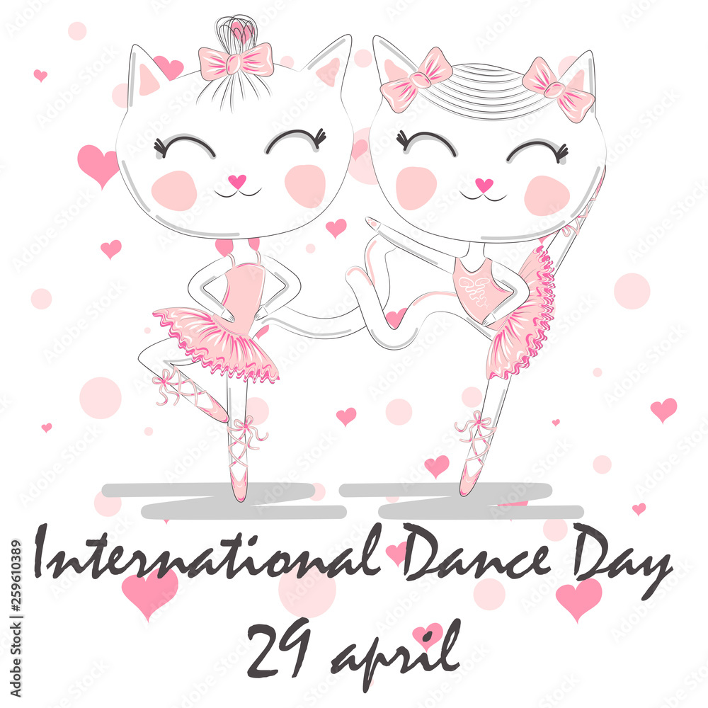 International Dance Day. April 29. Design template, or greeting card