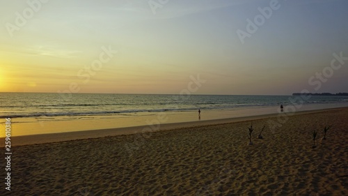 romatic sunset in khao lak thailand