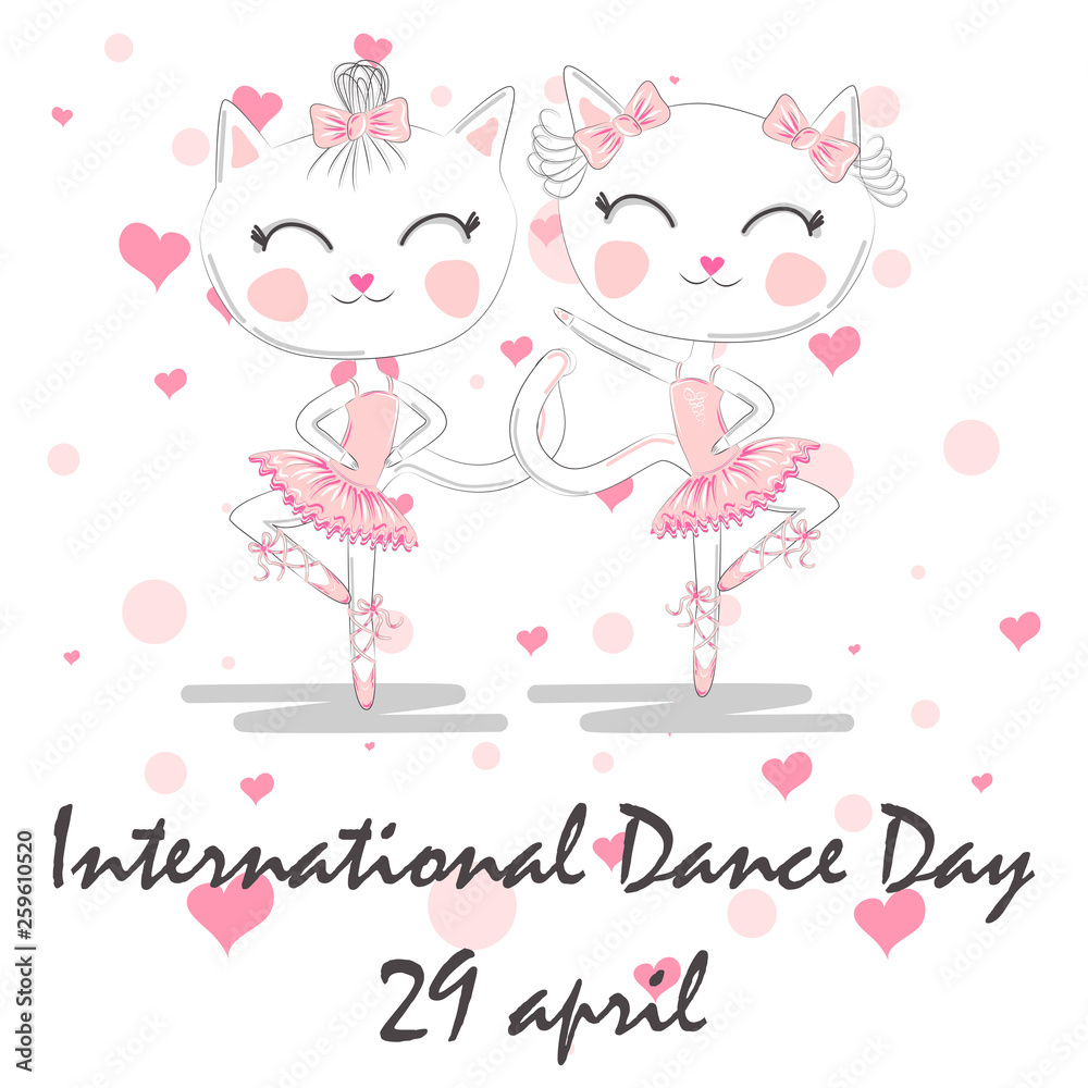 International Dance Day. April 29. Design template, or greeting card