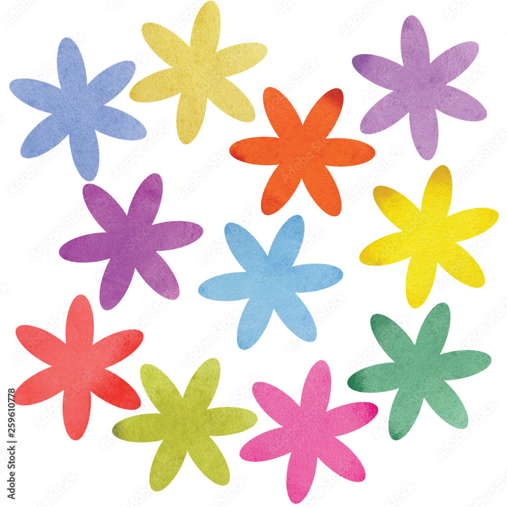 Fototapeta premium Modern watercolor colorful illustration on white backdrop. Decoration element. Floral illustration. Graphic design element.