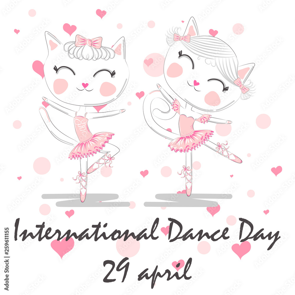 International Dance Day. April 29. Design template, or greeting card