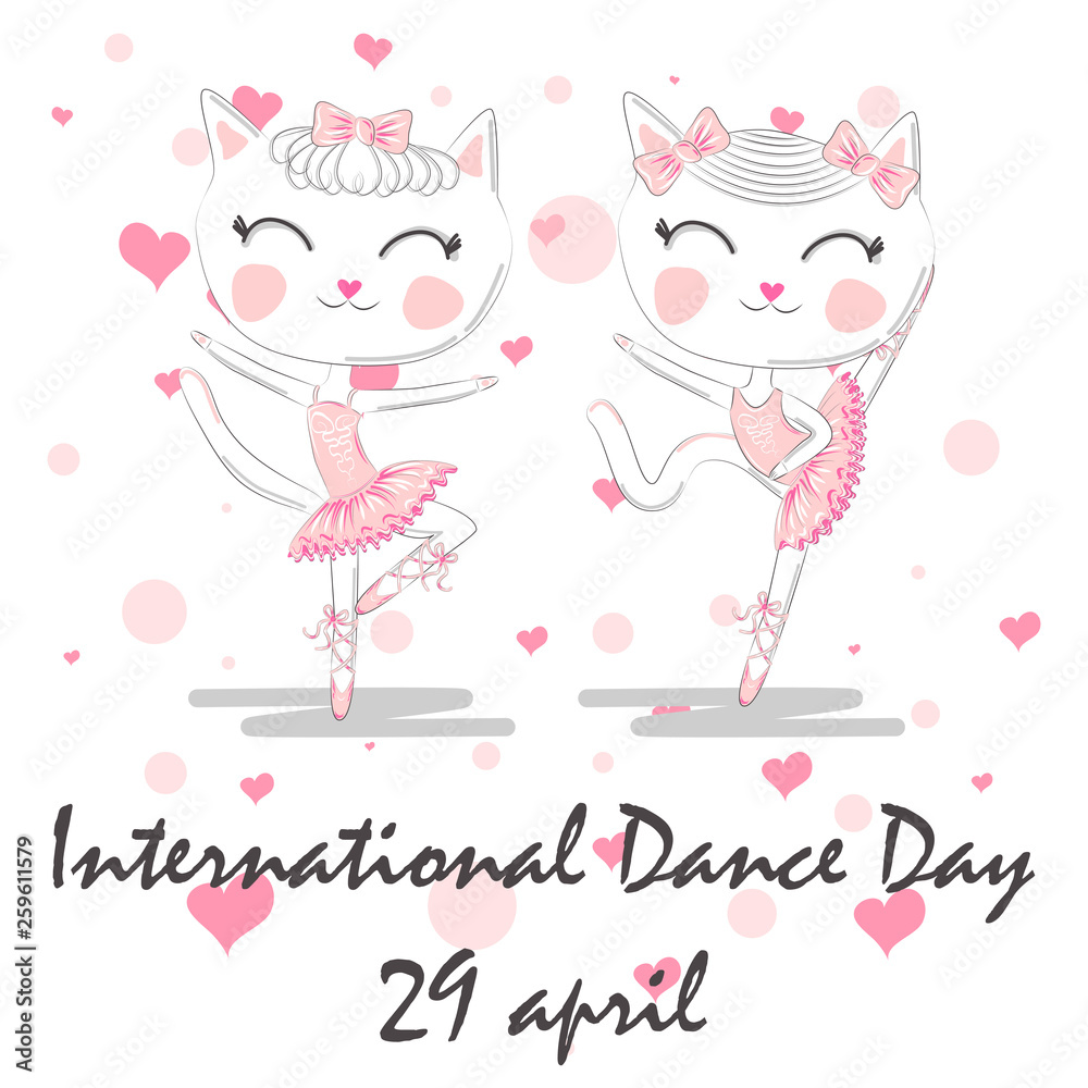 International Dance Day. April 29. Design template, or greeting card