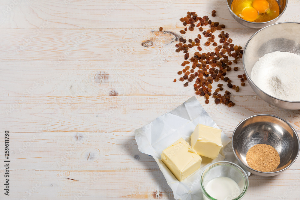 Ingredients for Dough. Easter recipe Ingredients for Dough. Easter recipe