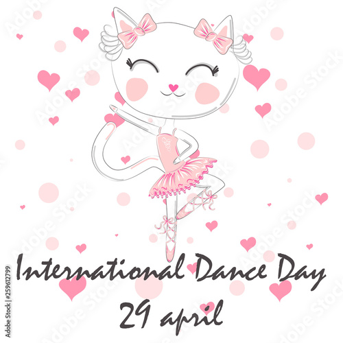 International Dance Day. April 29. Design template, or greeting card