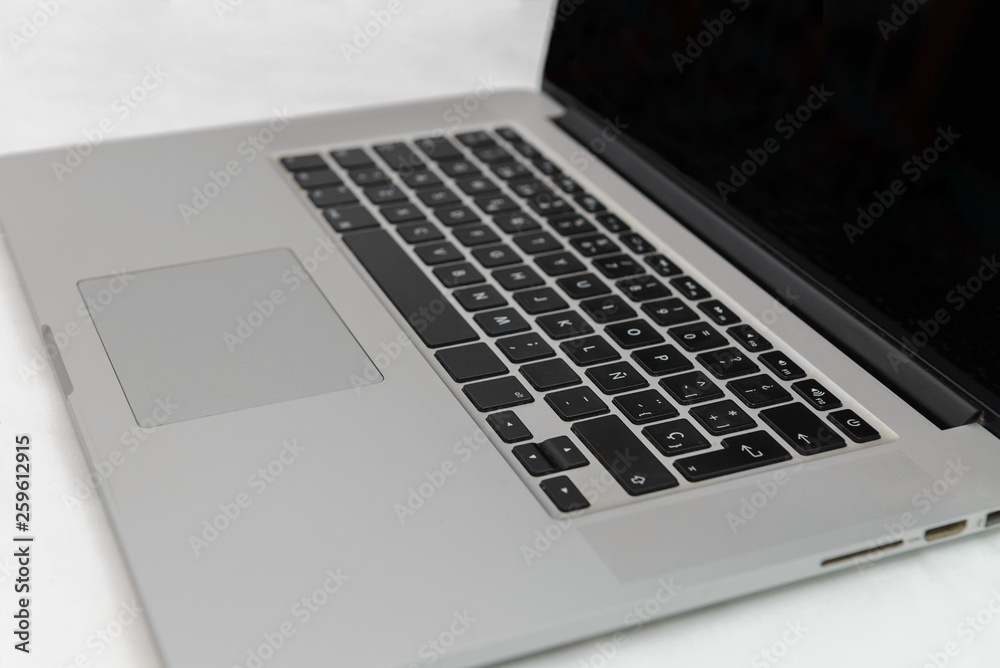 laptop keyboard close up