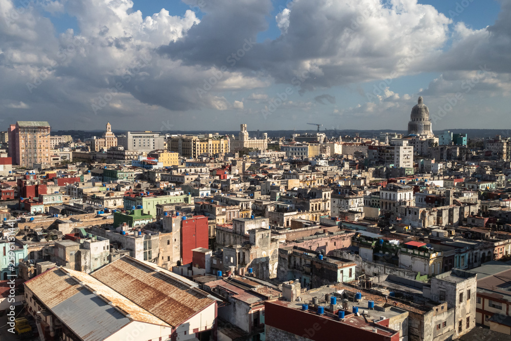 View over the rooftops in Havana, Cuba