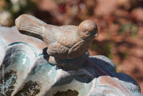 Bird Sculpture on Bird Bath