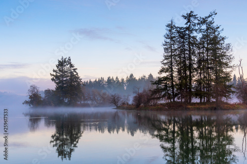 Sunrise Fog On Puget Sound