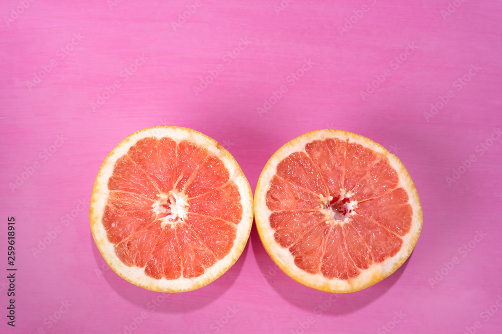 Grapefruit on colorful background Grapefruit on colorful background