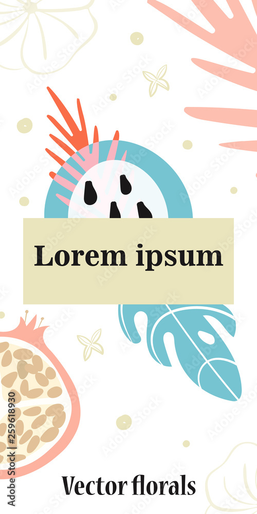 Naklejka premium Perfect floral elements for save the date card.