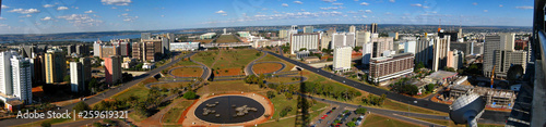 Monumental Axis photographed in the city of Brasilia, Federal District - Goiais.