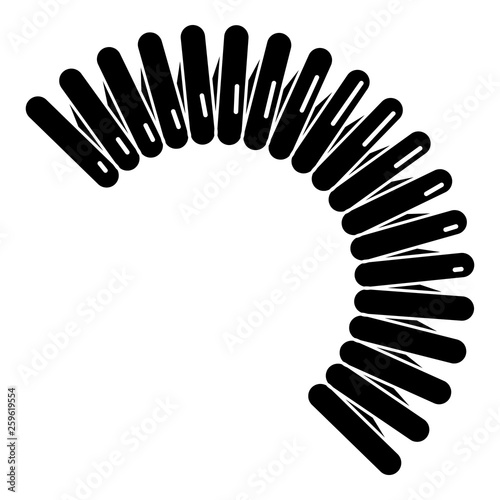 Spiral cable icon. Simple illustration of spiral cable vector icon for web design isolated on white background photo