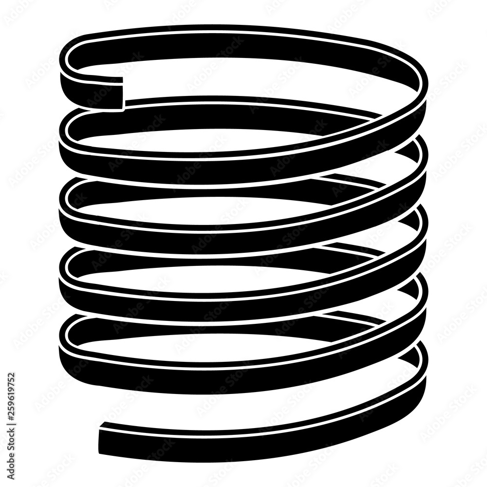 Cable spring icon. Simple illustration of cable spring vector icon for web design isolated on white background Cable spring icon. Simple illustration of cable spring vector icon for web design isolated on white background