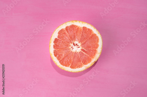 Grapefruit on colorful background