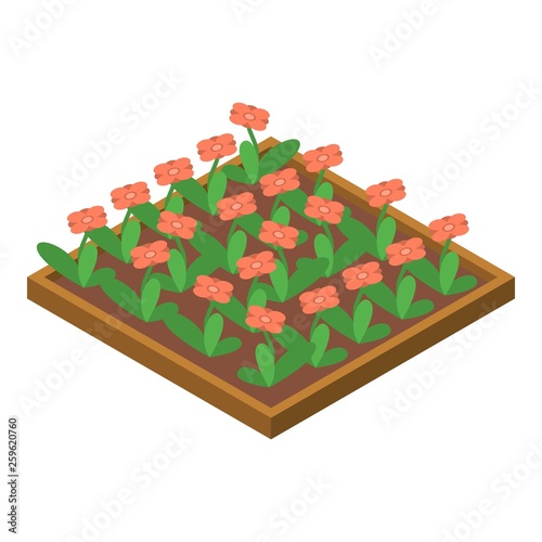 Flower ground part icon. Isometric of flower ground part vector icon for web design isolated on white background