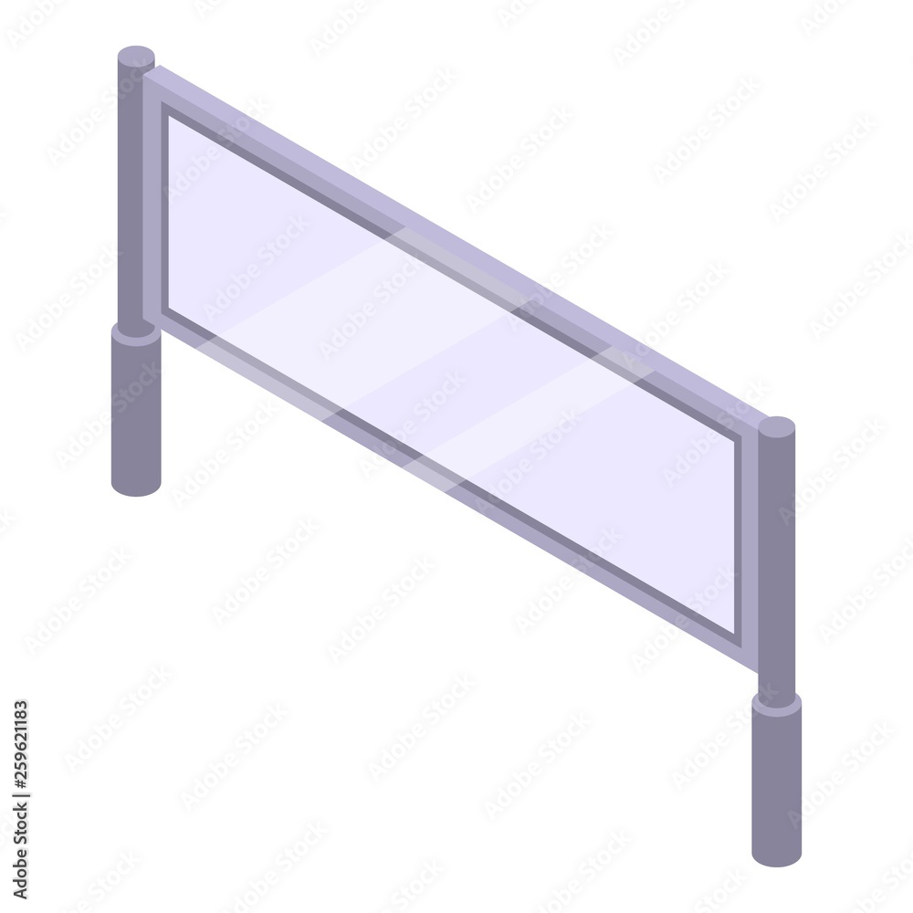 All road ad banner icon. Isometric of all road ad banner vector icon for web design isolated on white background All road ad banner icon. Isometric of all road ad banner vector icon for web design isolated on white background