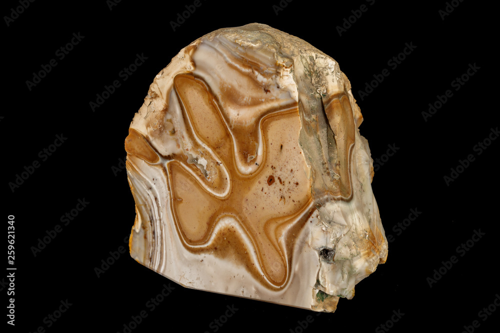 Macro stone mineral flint on a black background Macro stone mineral flint on a black background