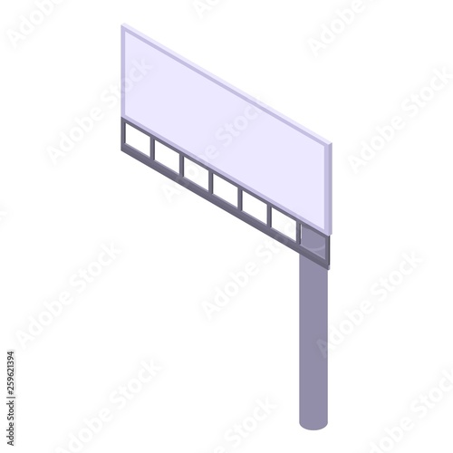 One pillar billboard icon. Isometric of one pillar billboard vector icon for web design isolated on white background