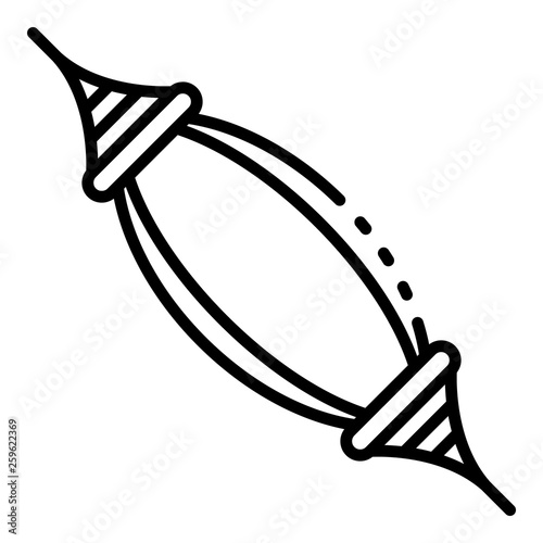 Top view hammock icon. Outline top view hammock vector icon for web design isolated on white background