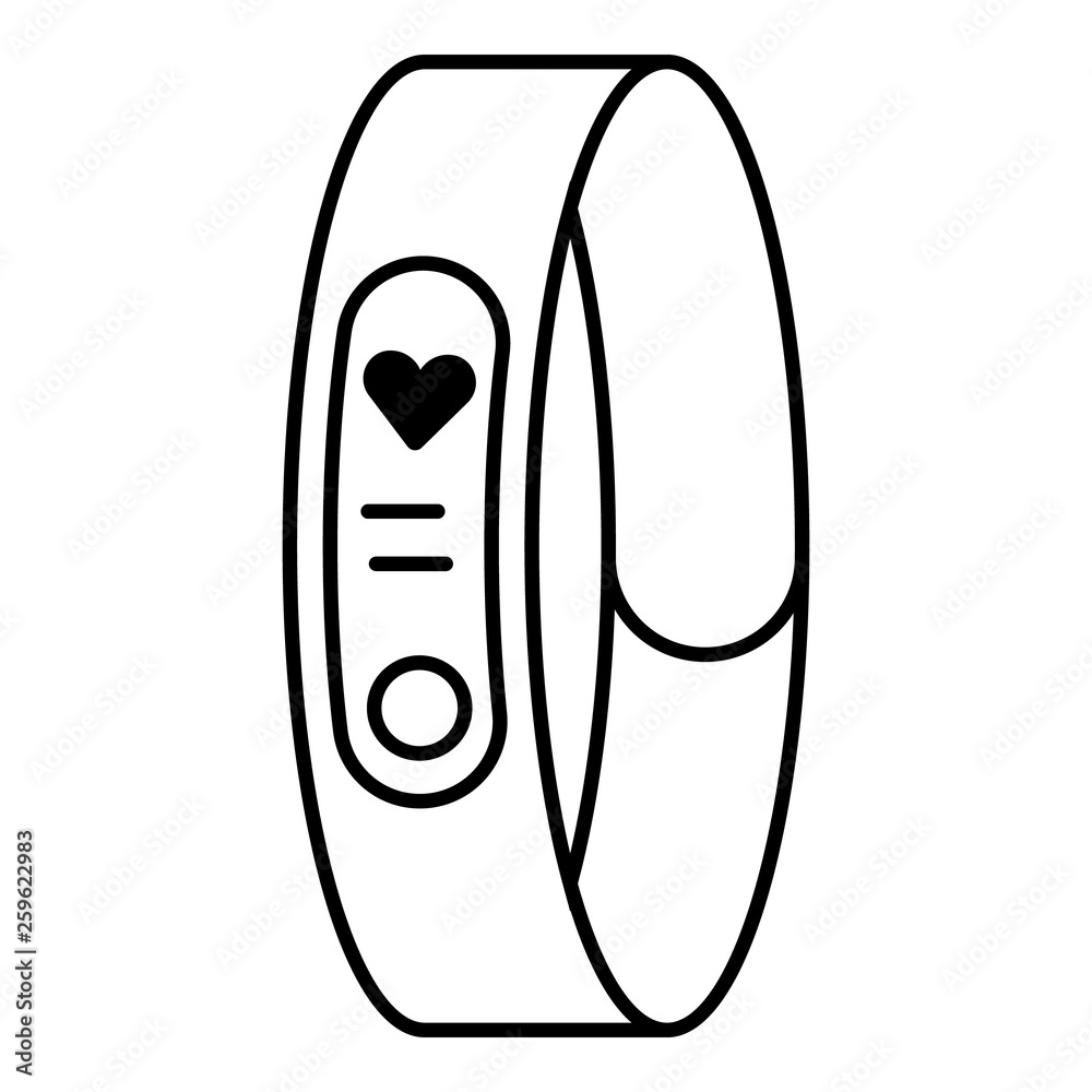 Fitness tracker icon. Outline fitness tracker vector icon for web design isolated on white background Fitness tracker icon. Outline fitness tracker vector icon for web design isolated on white background