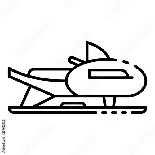 Speed snowmobile icon. Outline speed snowmobile vector icon for web design isolated on white background