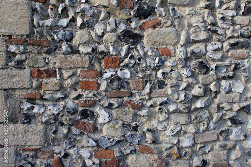 Full frame rough texture old brick wall