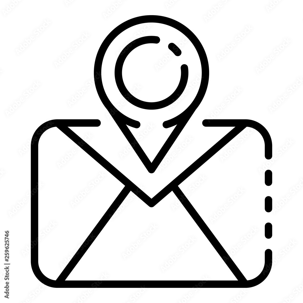 Tracking post letter icon. Outline tracking post letter vector icon for web  design isolated on white background Stock Vector | Adobe Stock