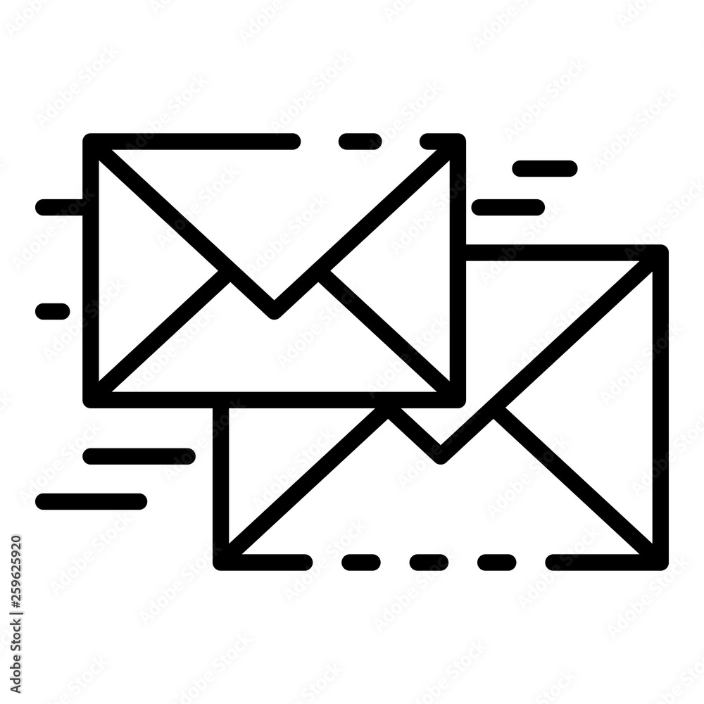 Flying letter icon. Outline flying letter vector icon for web design isolated on white background Flying letter icon. Outline flying letter vector icon for web design isolated on white background