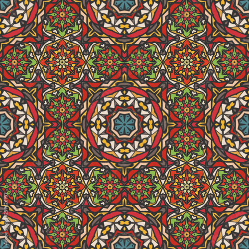 Graphic seamless colorful pattern.  Home  decor, interior design, cloth design.