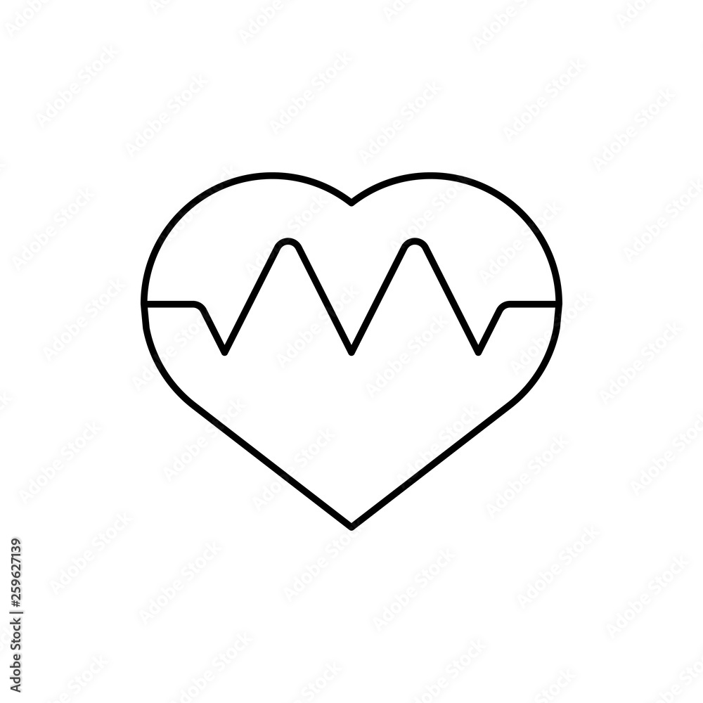 vector outline icon of pulse vector outline icon of pulse