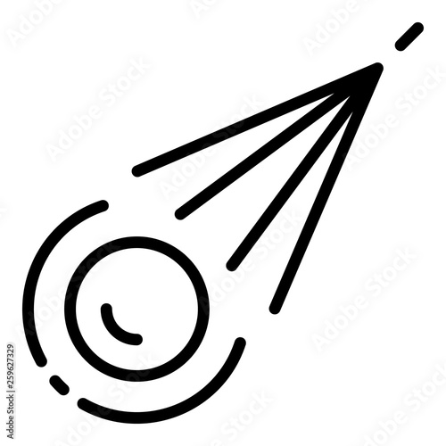 Meteorite icon. Outline meteorite vector icon for web design isolated on white background