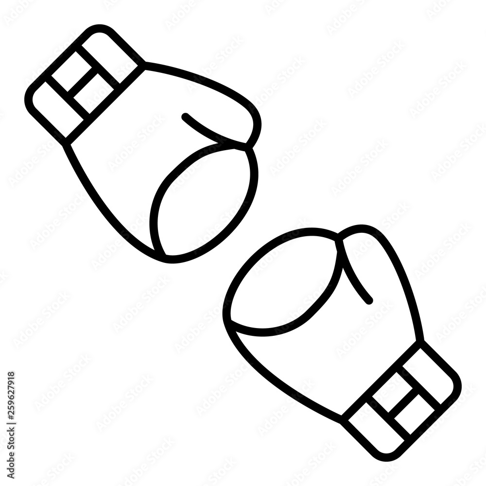 Boxing gloves icon. Outline boxing gloves vector icon for web design ...