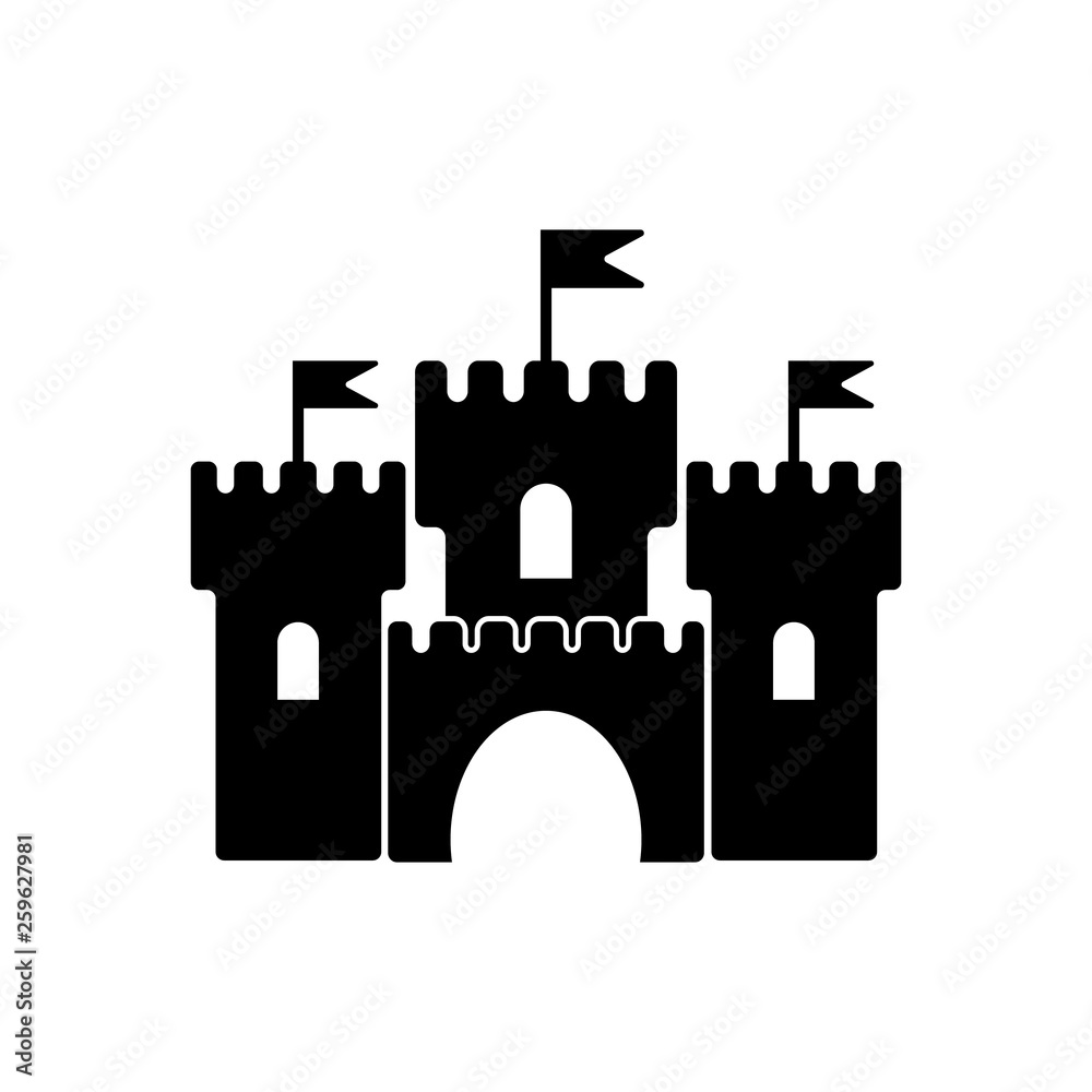 medieval castle on white background medieval castle on white background