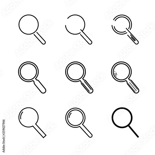 set of search vector icons