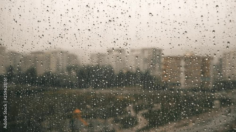 raindrops on the glass