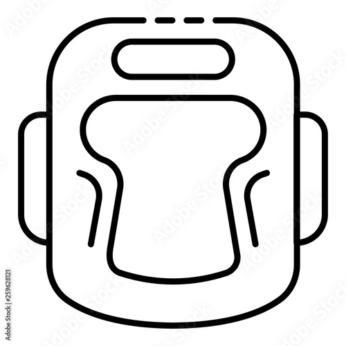 Boxing helmet icon. Outline boxing helmet vector icon for web design isolated on white background
