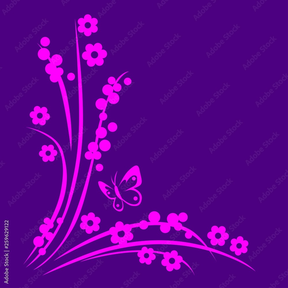 Floral ornament stencil