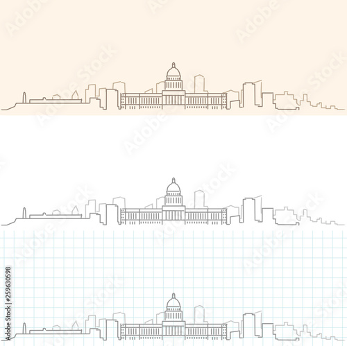 Havana Hand Drawn Skyline
